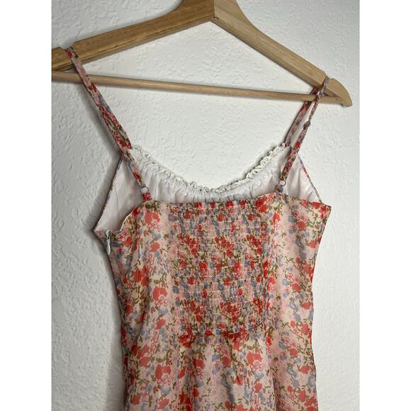 Commense Floral Lace Ruffle Hem Cami Mini Dress XS NWT - Picture 8 of 8